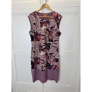 Tory Burch 100% Silk Dress Slip, Floral Animal Print Size 12